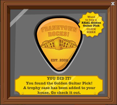 guitar pick reward